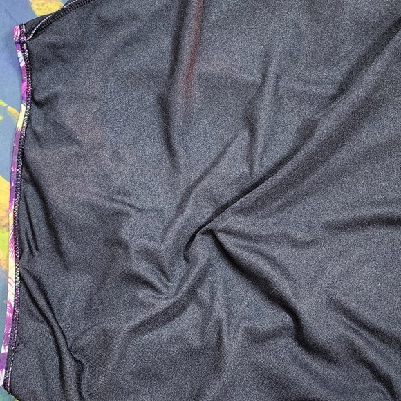 Women's sz XL Zip Front Palm Tree Print Short Sleeve Swim Suit - EXCELLENT - Picture 11 of 14